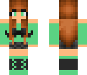 the green mustache girl