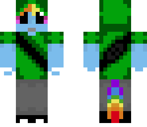 rainbow dash with green hoodie