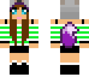green and purple wolf girl