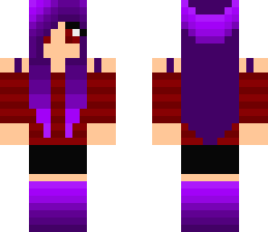 red and purple girl