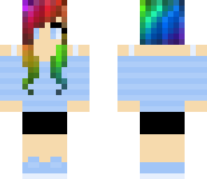 cute rainbow haired girl