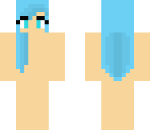 blue haired girl base