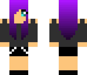 purple girl with headphones