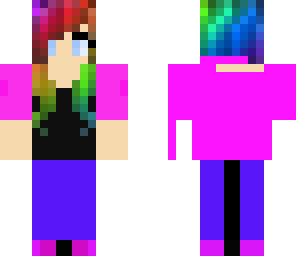 rainbow hair girl its all good