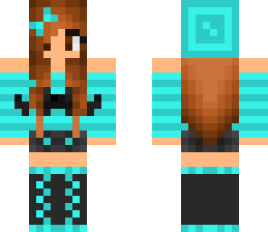 aqua mustache girl