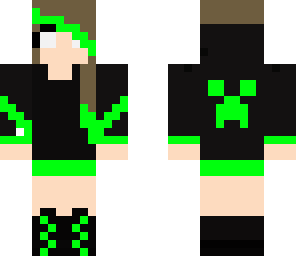 creeper green herobrine girl