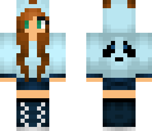 blue panda girl