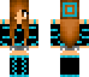 blue tiger girl with long boots