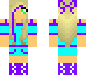 blue purple cute girl