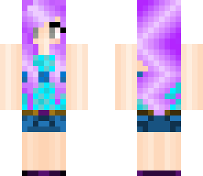 cute purple hair girl