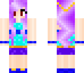 purple hair summer girl