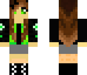 green and black girl