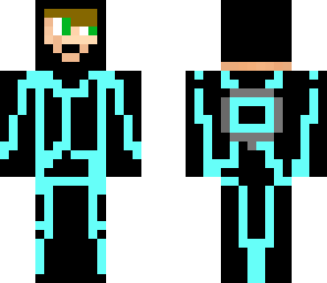 blue tron guy with helmet