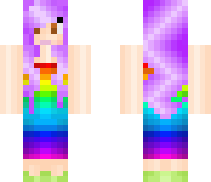 cute purple rainbow girl