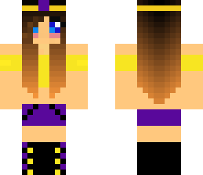 purple and gold girl