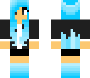 light blue techno girl