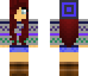 jumper and burgundy hair