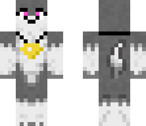 wolf with butter necklace