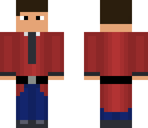red business trenchcoat