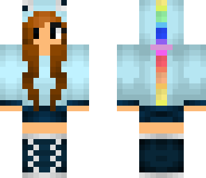 blue rainbow mohawk girl