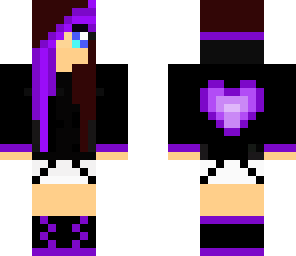 purple hoodie girl