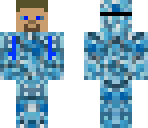 blue creeper and steve mask
