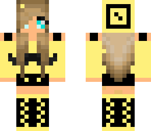 yellow mustache girl