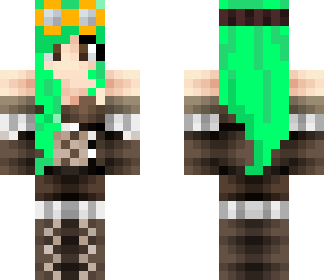 steam punkwith mint green hair