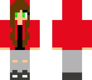 red hoodie girl