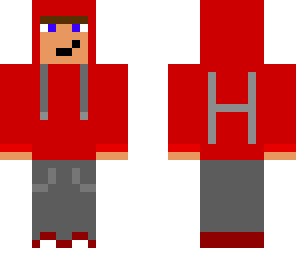 h red hooded coat guy