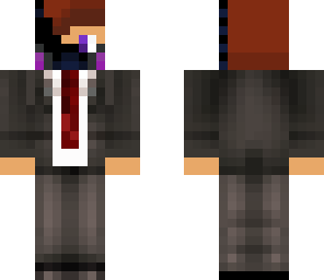 gas mask boy in a suit