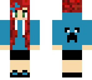 blusky redhead girl green