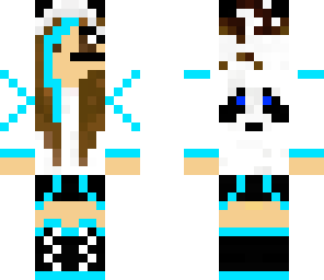 blue panda gamer girl