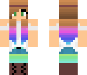 colorful remade hipster girl