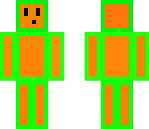 green outlined orange guy