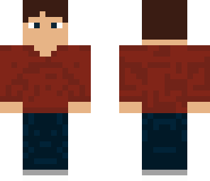 red shirt man