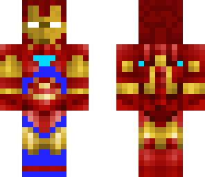 iron man with blue