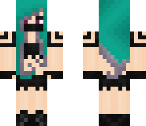 ninja girl with purple highlights