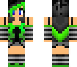 green emo girl