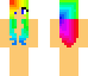 rainbow hair girl base