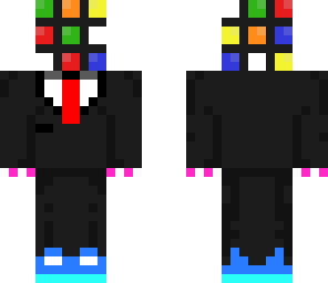 my colourful cube head