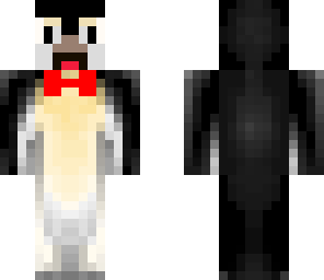 penguin with a bow