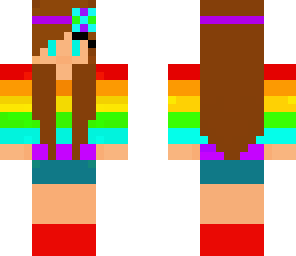 rainbow hippie girl