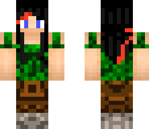  hunter girl with rose dyed streak 