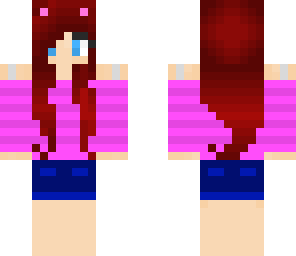 cat girl in cute outfitt