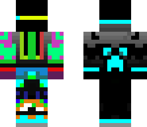 awesome neon enderman with jacket