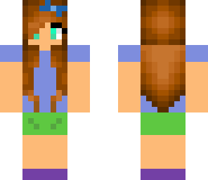 blue and green girl