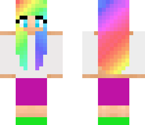 rainbow girl in tank top
