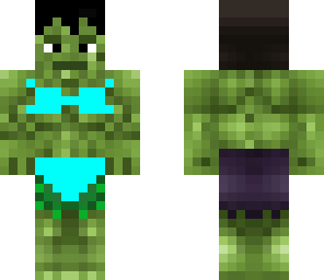 hulk in light blue bikini