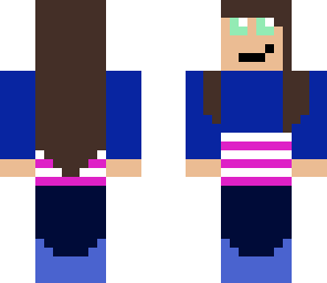 the girl in blue